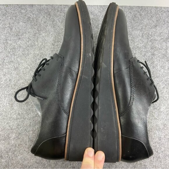 Clarks Womens Sharon Noel Black Leather Lace Up Loafer Women’s Size US 8 - Picture 5 of 11